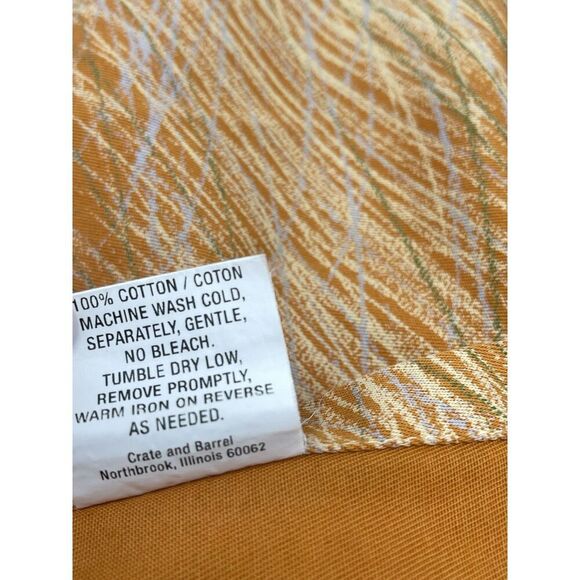 Crate & Barrel Marimekko Lepo Rust Napkins 21x21” Cotton Orange Green Set Of 7 - Picture 3 of 4